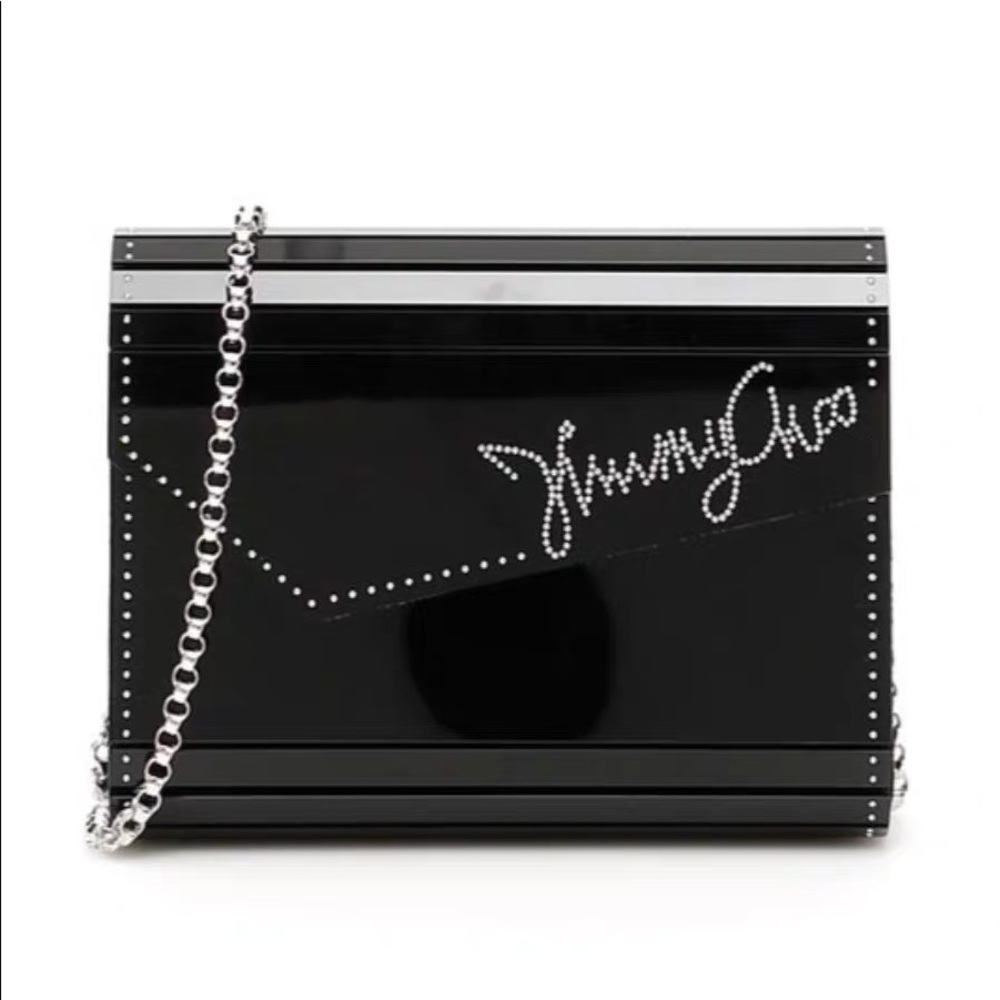 【BLACK FRIDAY】 JIMMYCHOO CRYSTAL LOGO CANDY CLUTCH